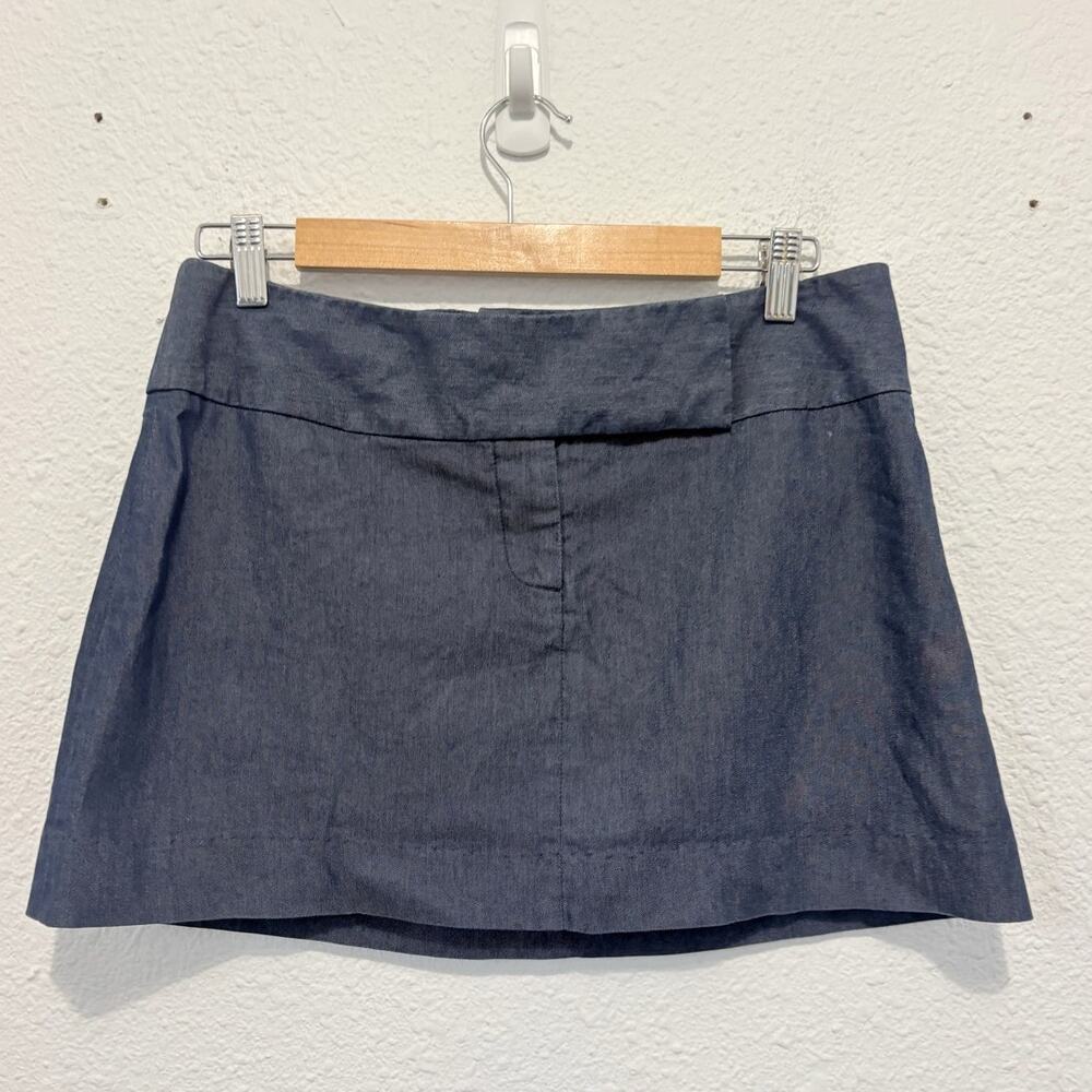 vintage y2k guess denim mini skirt preppy minimalist girly feminine